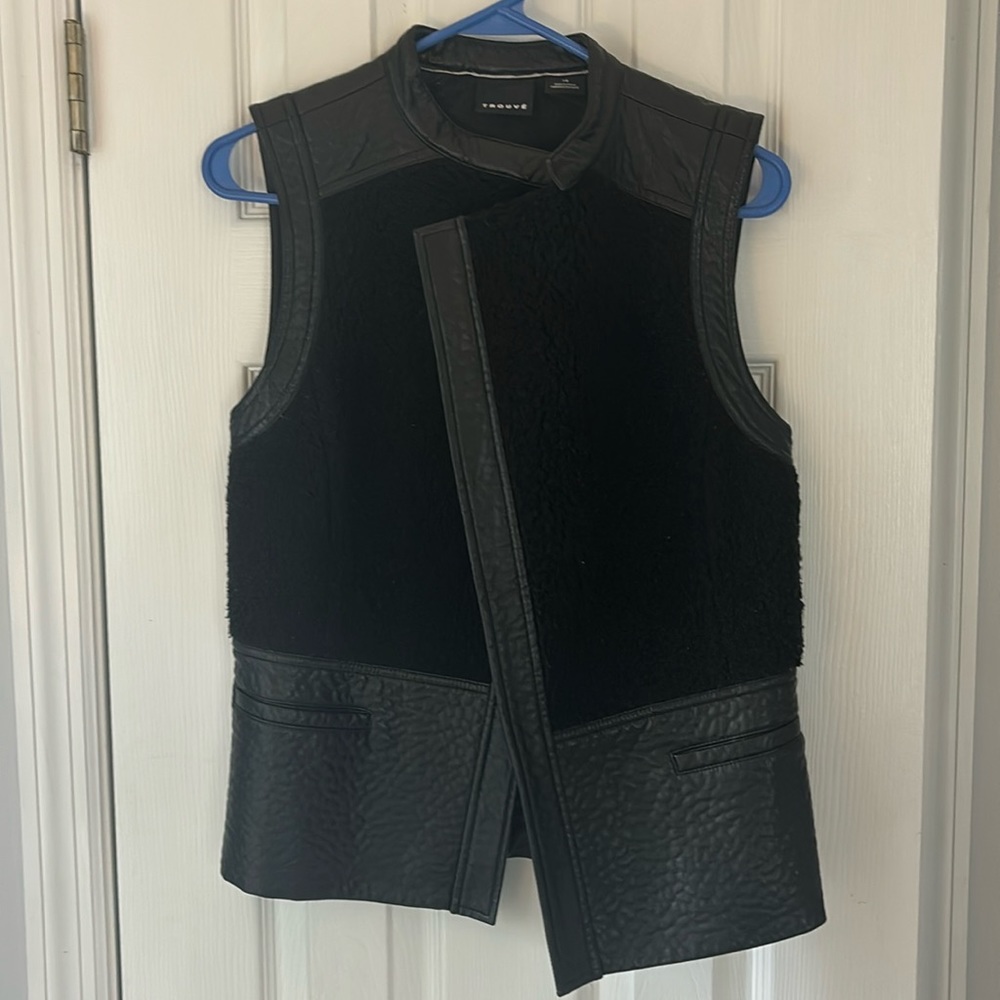 Vegan leather and sterling vest